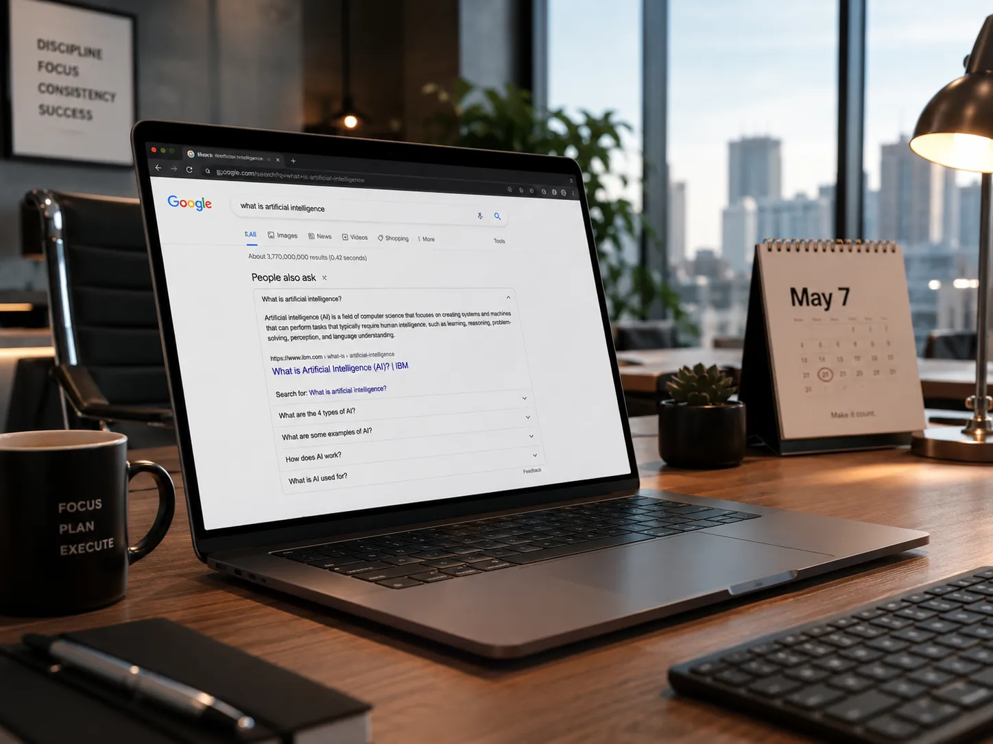 FAQ schema update shown on a laptop with Google rich results, highlighting structured data SEO changes for businesses